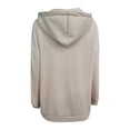 thumbnail image 3 of Womens Solid Color Hoodie Zipper Long Sleeve Sweatshirts Pockets Long Coat Tops, 3 of 5