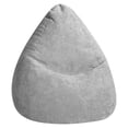 thumbnail image 1 of Gouchee Home Alfa Grey Bean Bag Chair – Soft Velour Polyester Fabric with Polystyrene Bead Filling, Suitable for Adults and Teens, Lightweight & Portable Seating for Dorm or Living Room, 1 of 6