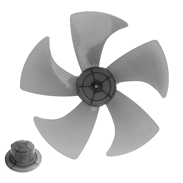 14 Inch Household Plastic Fan Blade Five Leaves With Nut Cover For Pedestal