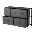 thumbnail image 2 of Mainstays 5 Drawer Horizontal Fabric Dresser, Grey, 2 of 8