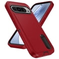 thumbnail image 2 of for Google Pixel 9 Case, Google Pixel 9 Phone Case with Built in Kickstand, Shockproof/Dustproof/Drop Proof Heavy Duty Military-Grade Rugged Protective Cover for Google Pixel 9,Red,For Google Pixel 9, 2 of 9