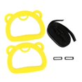 thumbnail image 3 of jinwen 2 Pieces Gymnastics Rings with Webbing Gym Rings for Hotel Home Gym Exercise yellow, 3 of 9