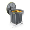 thumbnail image 2 of Polder KTH-1415-425 Composteur de Cuisine Intérieur Portable à Ouverture Pop-Out avec Support, Gris, 2 of 8