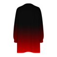 thumbnail image 5 of RXIRUCGD Womens Oversized Crewneck Sweatshirt Printed Long Sleeve Tunic Tops, Red, Size: M, 5 of 5