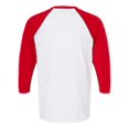 thumbnail image 2 of M&O 5540 Raglan Three-Quarter Sleeve Baseball T-Shirt, 2 of 2