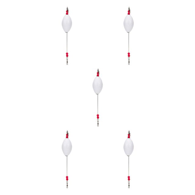QualitChoice Canne à Pêche Dérivante Étanche Rotation 360° Mousse Lumineuse Alarme Dérivantes Forte Résistance à la Traction pour Eau Salée Blanc 5ensemble