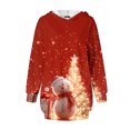 thumbnail image 4 of TIMIFIS Robe Décontractée Longue à Capuche pour Femmes Robe de Noël Moche Légère à Manches Longues avec Poche, 4 of 4