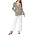 thumbnail image 3 of INSPIRE CHIC Blazer à Carreaux Style Boyfriend à Pied-de-Poule Longueur Hanche pour Femme, 3 of 6