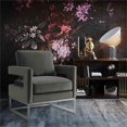 thumbnail image 2 of TOV Furniture Avery Chaise Moderne de 20 Pouces en Velours et Acier Inoxydable, Gris/argent, 2 of 6