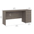 thumbnail image 4 of Bureau d’ordinateur 65L avec tiroirs Logan de Bestar, érable argenté, 4 of 8
