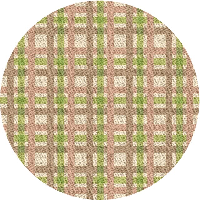 Ahgly Tapis Rond Lavable en Machine Intérieur Transitionnel Pérun Brun, 4 Pieds Rond