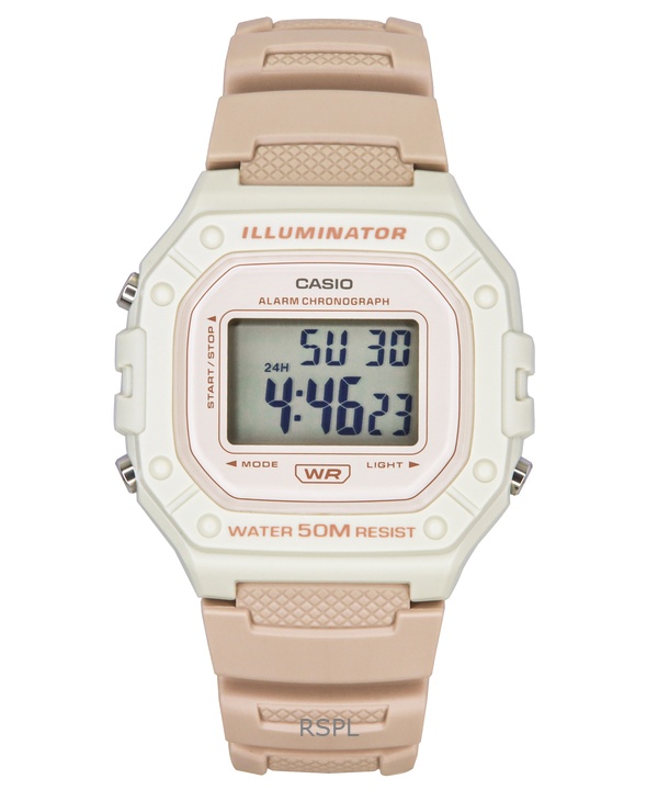 Casio Montre Unisexe Bracelet en Résine Numérique Quartz W-218HC-4A2V