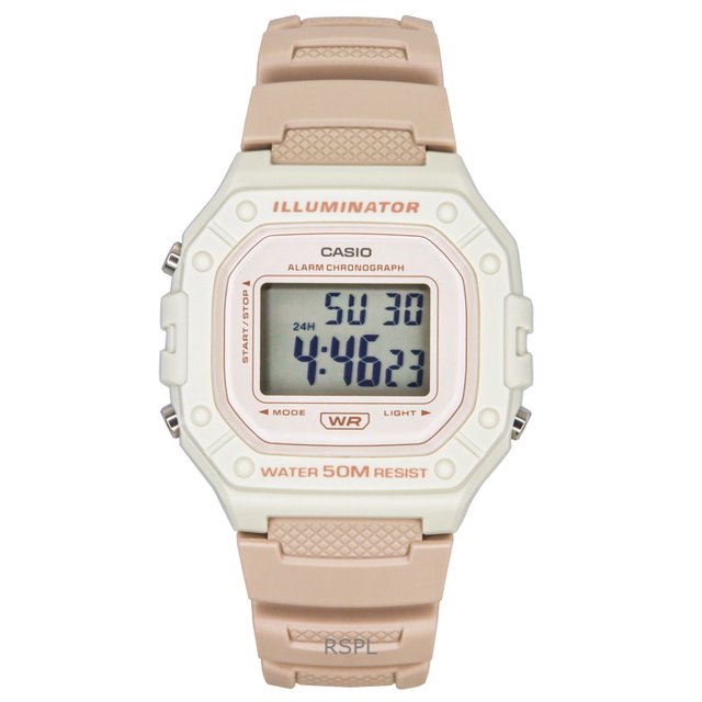 Casio Montre Unisexe Bracelet en Résine Numérique Quartz W-218HC-4A2V