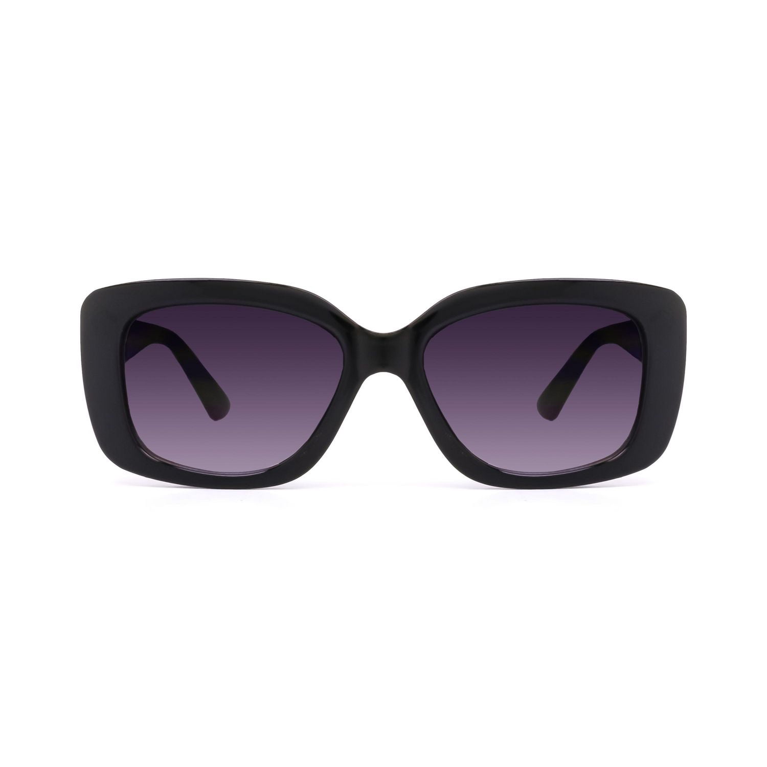 Madden NYC Women's Oversized Black Rectangle Sunglasses