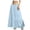 Light Blue, variant on Bocqde Flowy Skirts for Women Summer Solid A-Line Ruffle Swing Long Skirt Fashion Casual Elastic High Waist Boho Maxi Skirt