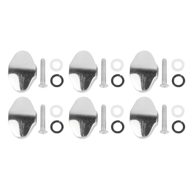 6 Pcs Piquet de Réglage de Guitare, Bouton de Tête de Tuner avec Vis et Rondelles pour Guitare Électrique