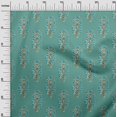 thumbnail image 2 of oneOone Cotton Flex Fabric Leaves & Floral Block Printed Fabric 1 Yard 40 Inch Wide, 2 of 4