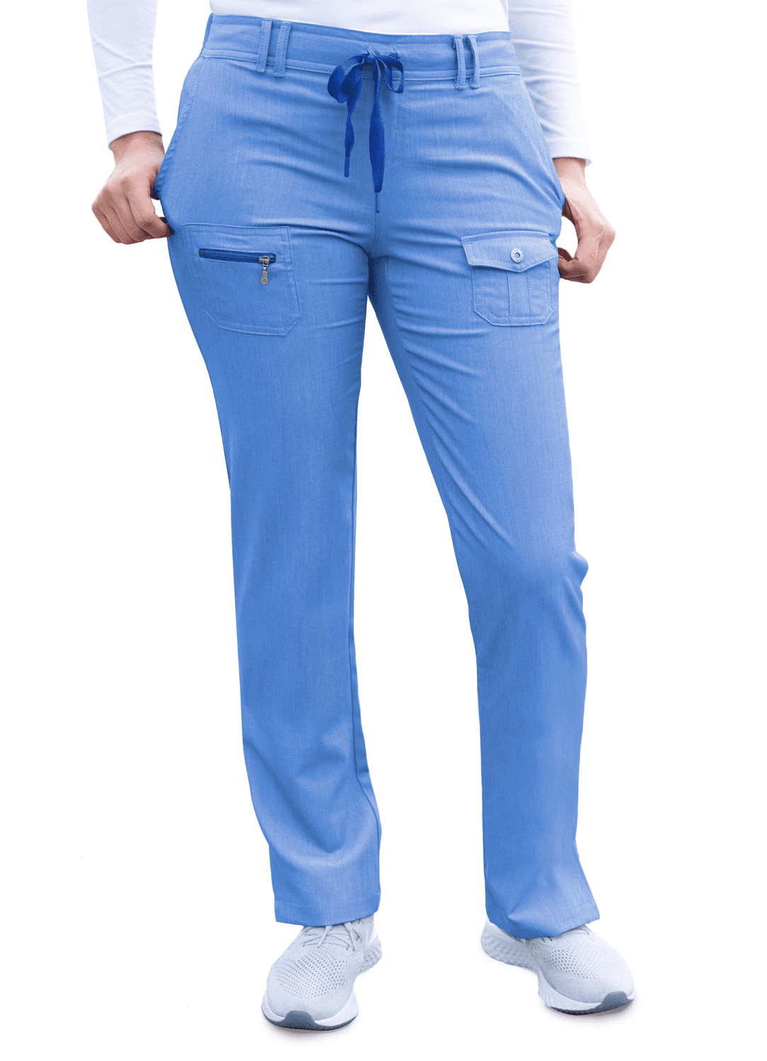 Adar Pro Heather Scrubs For Women - Slim Fit Tapered Scrub Pants