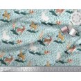 thumbnail image 2 of Soimoi Viscose Chiffon Fabric Rabbit,Sheep & Deer Kids Fabric Prints by Yard 42 Inch Wide, 2 of 3