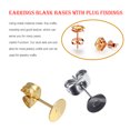 thumbnail image 2 of Ruiboury 400 Sets Earrings Blank Base Crafting Popular Accessories Personality Silver Ear Backs Jewelry Making Tool Supplies Silver, 2 of 8