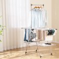 thumbnail image 4 of Gymax 2-Tier Folding Clothes Drying Rack Laundry Drying Rack Laundry Drying Rack Metal, 4 of 10