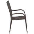 thumbnail image 2 of vidaXL 3 Piece Garden Dining Set Brown and Black, 2 of 4