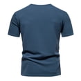 thumbnail image 4 of Yuzhih Mens Muscle Slim T Shirt V-Neck Solid Color Henley Shirt Summer Basic Tops Gym Workout Athletic Tee Shirts, 4 of 6