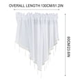 thumbnail image 3 of JilgTeok 4 Pcs Floral Sheer Lace Shade Window Curtain with Scalloped Edges and Rod Pocket Top for Easy Hanging Light Filtering Valances Drapery for Farmhouse, Kitchen, Bedroom Clearance, 3 of 4