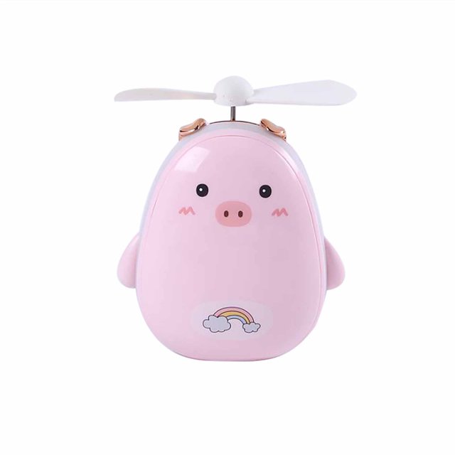 Agiferg Led Light Cartoon Beauty Mirror Mini USB Small Fan Creative New Gift Portable