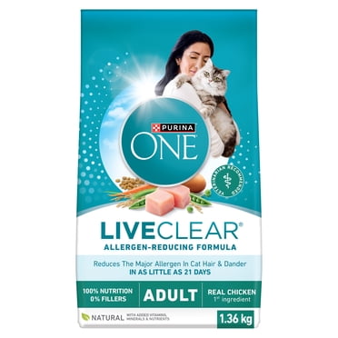 Purina ONE LiveClear Allergen-Reducing Formula With Real Chicken, Dry Cat Food, 1.36 kg