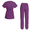 thumbnail image 2 of Women's Scrubs Set Scrub Top and Pants Scrubs Set, 2 of 3