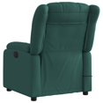 thumbnail image 2 of vidaXL Massage Recliner Chair Dark Green Fabric, 2 of 5