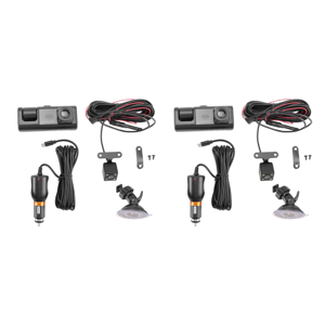 2X 3 Voiture objectif caméra DVR 3-Channel Dash Cam HD 1080P Enregistreur vidéo avant et arrière à l'intérieur de Dashcam Vision nocturne