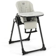 thumbnail image 1 of Babyjoy 4-in-1 Foldable Baby High Chair Height Adjustable Feeding Chair w/ Wheels Grey, 1 of 6