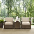 thumbnail image 2 of Afuera Living Ensemble Moderne de Conversation pour Patio en Osier de 3 Pcs, Brun et Sable, 2 of 6
