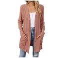 thumbnail image 1 of Gubotare Cardigans pour Femmes Légers à devant Ouvert Cardigans Décontractés Amples Chandail d'Automne 2025 avec Poches (Rose,P), 1 of 8