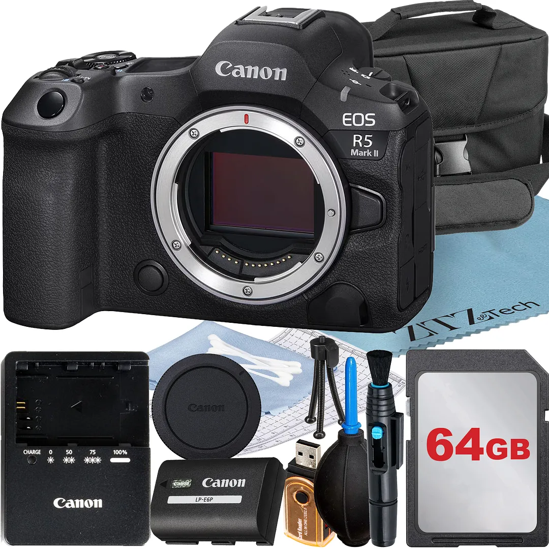 Canon EOS R5 Mark II Mirrorless Camera (Body Only) with 128GB