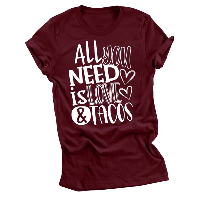 RKSTN Hauts pour Femmes Saint-Valentin Cœur d'Amour Lettres Imprimées Mode Blouse Confortable Hauts Tempérament Couleur Unie Col Rond Manches Courtes Hauts