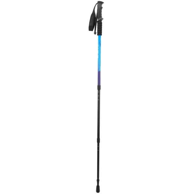 Telescopic Trekking Pole, Alpenstock Three Sections For Outdoor Activities Blue 65-135cm