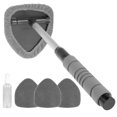 thumbnail image 3 of Windshield Cleaner Microfiber Car Window Cleaner with 4 Reusable and Washable Pads Extendable Handle and Spray Bottle Auto Interior Exterior Glass Wiper Car Window Cleaning Tool Kit, 3 of 11