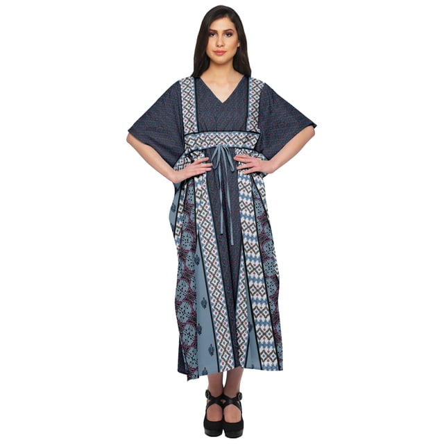 Moomaya Kaftan de Plage, Paréo de Bikini, Robe Longue Maxi Caftan pour Femmes