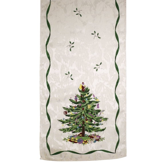 Spode - Chemin de Table, Accessoires de Cuisine des Fêtes, Déco Maison des Fêtes (Collection de Sapin de Noël Spode, 14 Pouces x 72 Pouces)