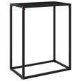 thumbnail image 1 of vidaXL Console Table Black 60x35x75 cm Tempered Glass, 1 of 4