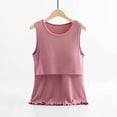 thumbnail image 2 of Sentmoon Camisole de Maternité Surdimensionnée à Col Rond Extensible Chandails d'Allaitement pour Femmes Couleur Unie Sans Manches à Bretelles Spaghetti Vêtements de Grossesse Agréables pour le Bureau Rouge G, 2 of 4