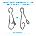 thumbnail image 3 of Unique Bargains 57Lbs Stainless Steel Fishing Snaps Swivels Clips Quick Change Black 150 Pack, 3 of 6