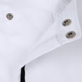 thumbnail image 4 of lionlar Veste de Chef Rétro Uniforme Manches Longues Vêtements de Cuisine d'Hôtel 3TG Blanc, 4 of 9