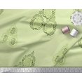 thumbnail image 2 of Soimoi Rayon Fabric Leaves & Paisley Block Printed Fabric 1 Yard 42 Inch Wide, 2 of 3