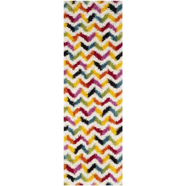 Safavieh Safavieh Kids Shag Ivory Shag Rug - Runner 2'3" x 7'