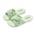 thumbnail image 2 of JDQJBZ Girl's Slippers Star Rhinestone Cross Strap Soft Sole Non Slip Breathable Indoor Outdoor Summer, 2 of 3