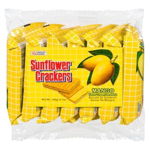 Sunflower Crackers Mango Flavor Cream Sandwich 189g per pack